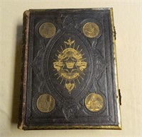 Victorian Leather Bound Brown's Family Bible.
