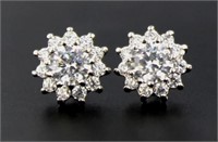 Sterling Silver Brilliant 2.00 ct CZ Earrings