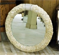 Contemporary Stone and Marble Framed Mirror.