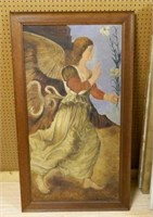 Late Victorian Oil on Canvas Depicting an Angel.