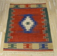 Turkish Hand Woven Wool Rug.