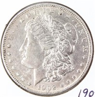 Coins 1902 Morgan Silver Dollar Extra Fine