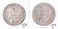 Coins 2 Morgan Silver Dollars 1896-O & 1899-O