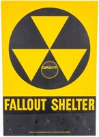 1960 Fallout Shelter Sign NOS