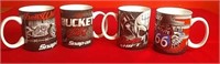 Set Of 4 Collectible Snap-on Coffe Mugs