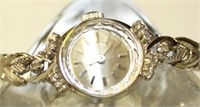 14K Gold & Diamond Bulova Ladies Wrist Watch