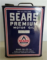Sears 2 gal Premium Motor Oil can