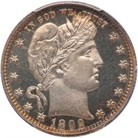 25C 1892 PCGS PR64+CAM CAC