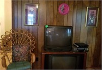 CORNER FULL, TVS, VCR, CHAIR, AND PICTURE