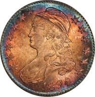 50C 1824 OVER VARIOUS DATES. PCGS MS64