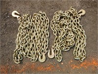 3/8" x 20' Chains W/Hooks (QTY 2)