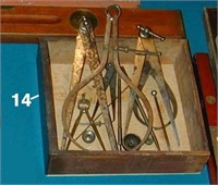 Assorted tools from old machinist box