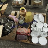 Dishes, pans, vases
