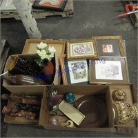 Picture frames, vases, wood decor