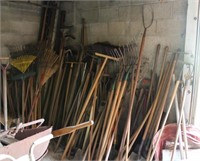 wall of asstd hand tools. Buyer must take all.