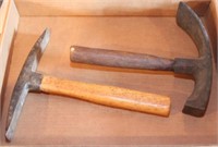 2 pcs - cooper's adze & pick hammer