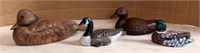 4 pieces of waterfowl: largest is 10"l x 4.25"h