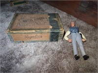 Royal Ribbon Cigar Box, Doll, Vintage Maps