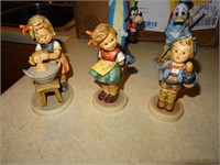 3 Goebel Hummels & 2 Walt Disney Figurines