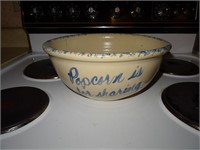 Stoneware 11" Popcorn Bowl