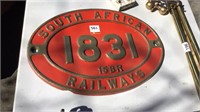 Brass Railway Plaque 510mm