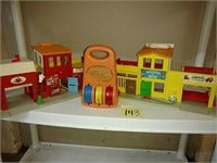 Fisher Price Firehouse, police station, garage