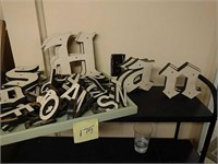 Wooden letters and tray for crafting
