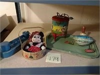 Mickey Mouse Jack in the Box, doll, tops, wooden