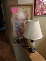 Ship print, lamp