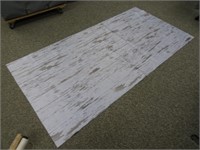4' x 8' Gray Wood Floor Rubber Mat for