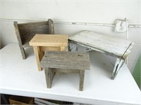 Assorted Reclaimed wood Stands