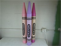 Three 36" Crayon Banks
