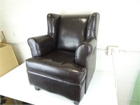 Child Size Leather like Wingback Armchair