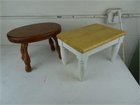 Set of Small Wooden Foot Stools