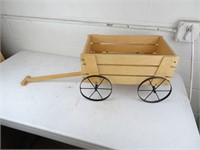 Wooden Decorative Wagon - 16" Long (not including