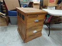 Oversize File Cabinet - Solid Wood with Slate