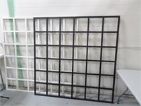 6 foot by 6 foot wooden Grid Panels - One Black