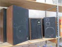 3 Sets Of Vintage House Speakers, Allegro By Zenit