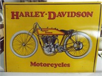 VINTAGE HARLEY-DAVIDSON MOTORCYCLES SIGN