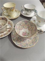 FIVE(5) CHINA CUPS W/ SAUCERS