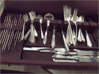 62-PIECE STERLING SILVER FLATWARE SET~ PAT. 1919