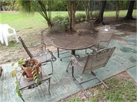 METAL PATIO SET WITH SIDE TABLE