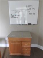 VANITY CABINET AND TOP AND DRY ERASE BOARD