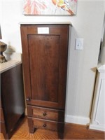 FREE STANDING MEDICINE CABINET W/2 PICTURES
