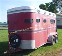 1988 KIEFERBUILT T/A 14' TWO STALL HORSE TRAILER