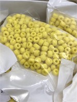 Miyuki 5 mm glass pony beads. Yellow quantity in