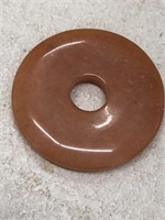 Dark peach adventurine. 35 mm stone donuts. 68