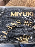 Miyuki 30 mm twisted bugle beads. Black. Two