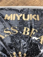 Miyuki 30 mm twisted bugle beads. Black. Two