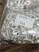 Silver plated lobster claw clasps 17 mm,